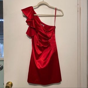 Red Satin Dress